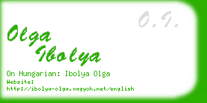 olga ibolya business card